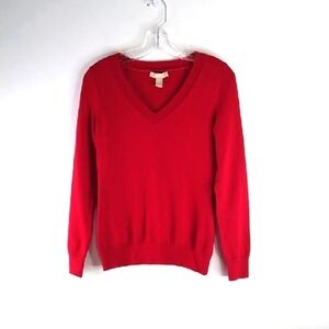 Banana Republic Red V-Neck Sweater